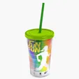 Garyline® Transparent Tumbler with Straw Lid and Full-Color Paper Insert, 16 oz. — view 22