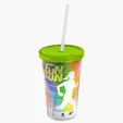 Garyline® Transparent Tumbler with Straw Lid and Full-Color Paper Insert, 16 oz. — view 52