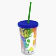 Garyline® Transparent Tumbler with Straw Lid and Full-Color Paper Insert, 16 oz. — view 24