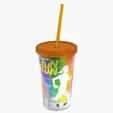 Garyline® Transparent Tumbler with Straw Lid and Full-Color Paper Insert, 16 oz. — view 30