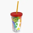 Garyline® Transparent Tumbler with Straw Lid and Full-Color Paper Insert, 16 oz. — view 31