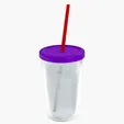 Garyline® Transparent Tumbler with Straw Lid and Full-Color Paper Insert, 16 oz. — view 2