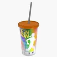 Garyline® Transparent Tumbler with Straw Lid and Full-Color Paper Insert, 16 oz. — view 14