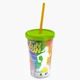 Garyline® Transparent Tumbler with Straw Lid and Full-Color Paper Insert, 16 oz. — view 29