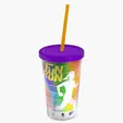 Garyline® Transparent Tumbler with Straw Lid and Full-Color Paper Insert, 16 oz. — view 33