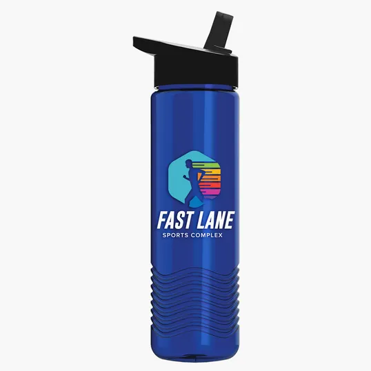 Garyline® Wave Tritan® Bottle with Flip-Straw Lid, 24 oz. — view 135