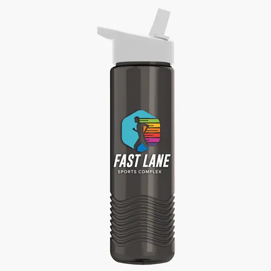 Garyline® Wave Tritan® Bottle with Flip-Straw Lid, 24 oz. — view 118