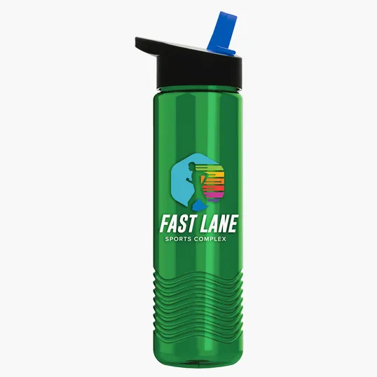Garyline® Wave Tritan® Bottle with Flip-Straw Lid, 24 oz. — view 143