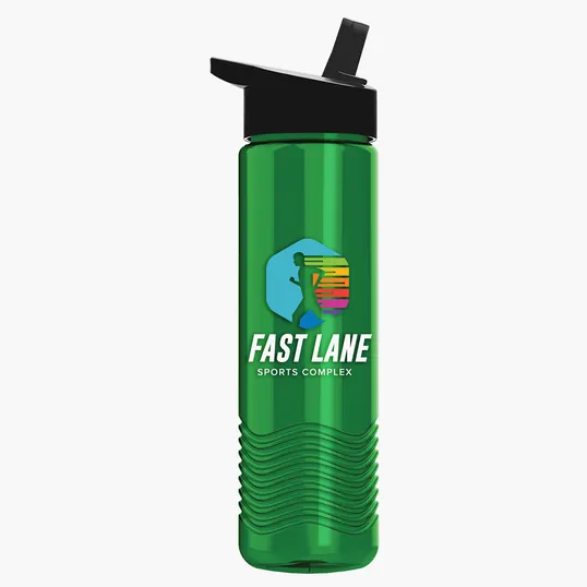 Garyline® Wave Tritan® Bottle with Flip-Straw Lid, 24 oz. — view 141