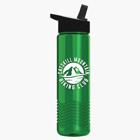 Garyline® Wave Tritan® Bottle with Flip-Straw Lid, 24 oz. — view 140