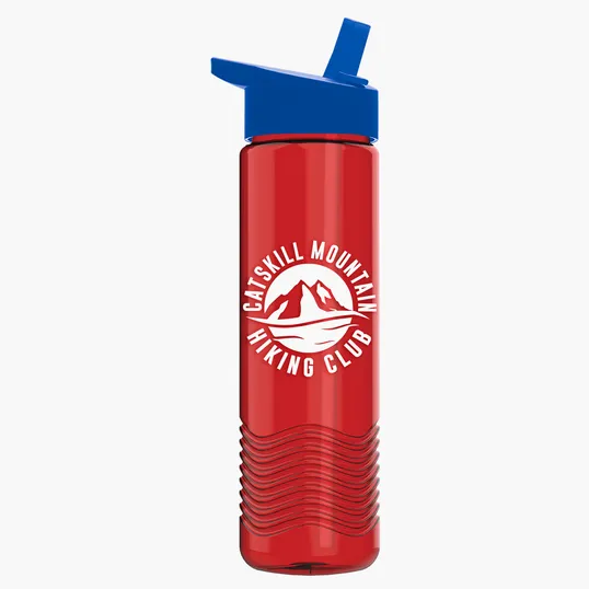 Garyline® Wave Tritan® Bottle with Flip-Straw Lid, 24 oz. — view 100