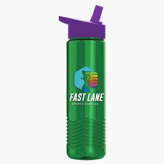 Garyline® Wave Tritan® Bottle with Flip-Straw Lid, 24 oz. — view 109