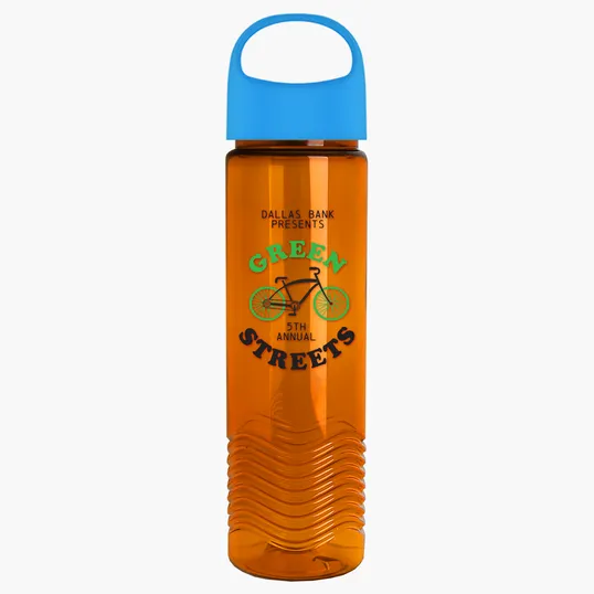 Garyline® Wave Tritan® Bottle with Oval Crest Lid, 24 oz. — view 135