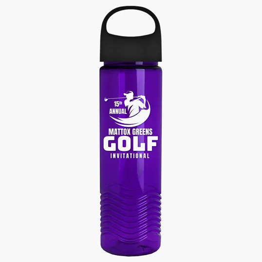 Garyline® Wave Tritan® Bottle with Oval Crest Lid, 24 oz. — view 144