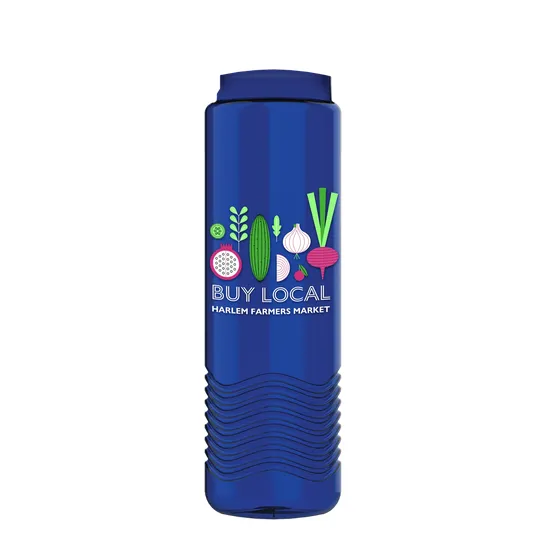 Garyline® Wave Tritan® Bottle with Two-Tone Drink-Thru Lid and Infuser, 24 oz. — view 180