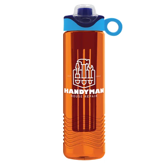 Garyline® Wave Tritan® Bottle with Two-Tone Drink-Thru Lid and Infuser, 24 oz. — view 166