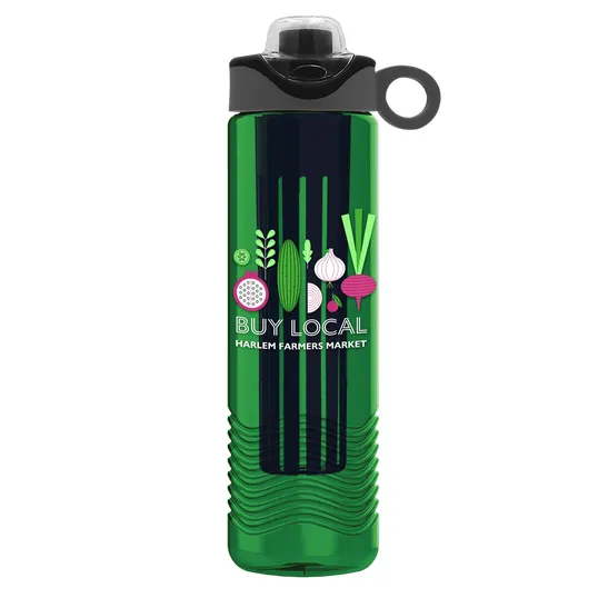 Garyline® Wave Tritan® Bottle with Two-Tone Drink-Thru Lid and Infuser, 24 oz. — view 165