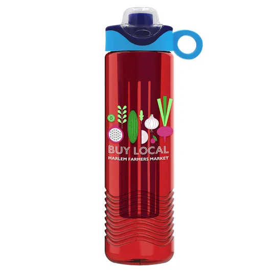 Garyline® Wave Tritan® Bottle with Two-Tone Drink-Thru Lid and Infuser, 24 oz. — view 171