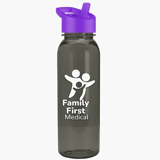 Garyline® Flat-Sided Tritan® Bottle with Flip-Straw Lid, 24 oz. — view 75