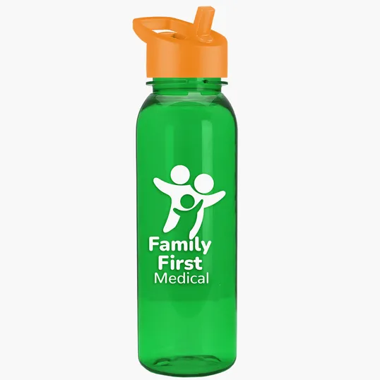 Garyline® Flat-Sided Tritan® Bottle with Flip-Straw Lid, 24 oz. — view 54
