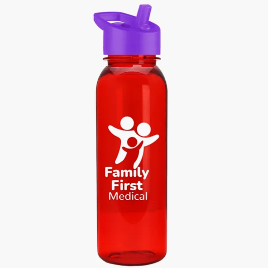 Garyline® Flat-Sided Tritan® Bottle with Flip-Straw Lid, 24 oz. — view 80