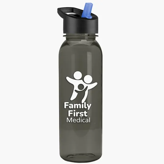 Garyline® Flat-Sided Tritan® Bottle with Flip-Straw Lid, 24 oz. — view 27