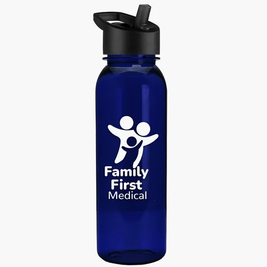 Garyline® Flat-Sided Tritan® Bottle with Flip-Straw Lid, 24 oz. — view 22