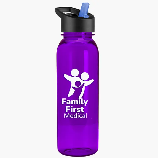 Garyline® Flat-Sided Tritan® Bottle with Flip-Straw Lid, 24 oz. — view 34