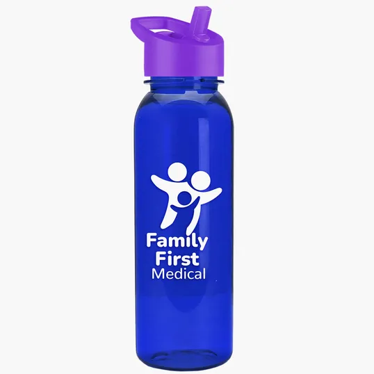 Garyline® Flat-Sided Tritan® Bottle with Flip-Straw Lid, 24 oz. — view 76