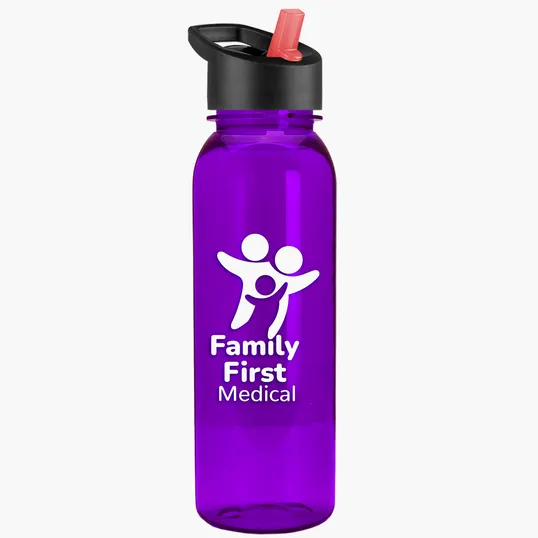 Garyline® Flat-Sided Tritan® Bottle with Flip-Straw Lid, 24 oz. — view 42