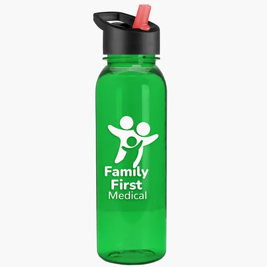 Garyline® Flat-Sided Tritan® Bottle with Flip-Straw Lid, 24 oz. — view 37