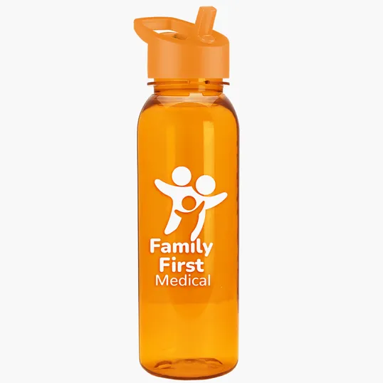 Garyline® Flat-Sided Tritan® Bottle with Flip-Straw Lid, 24 oz. — view 55