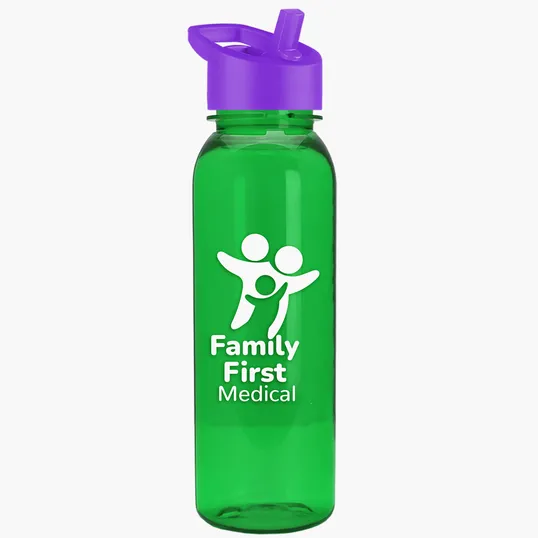 Garyline® Flat-Sided Tritan® Bottle with Flip-Straw Lid, 24 oz. — view 77