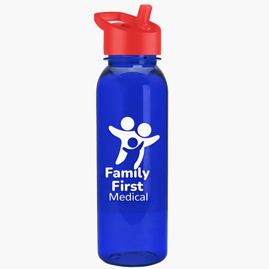 Garyline® Flat-Sided Tritan® Bottle with Flip-Straw Lid, 24 oz. — view 60