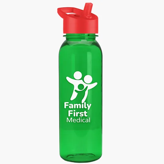 Garyline® Flat-Sided Tritan® Bottle with Flip-Straw Lid, 24 oz. — view 61