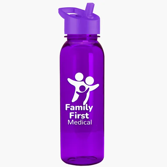 Garyline® Flat-Sided Tritan® Bottle with Flip-Straw Lid, 24 oz. — view 82
