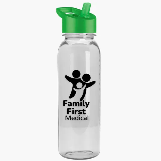 Garyline® Flat-Sided Tritan® Bottle with Flip-Straw Lid, 24 oz. — view 12