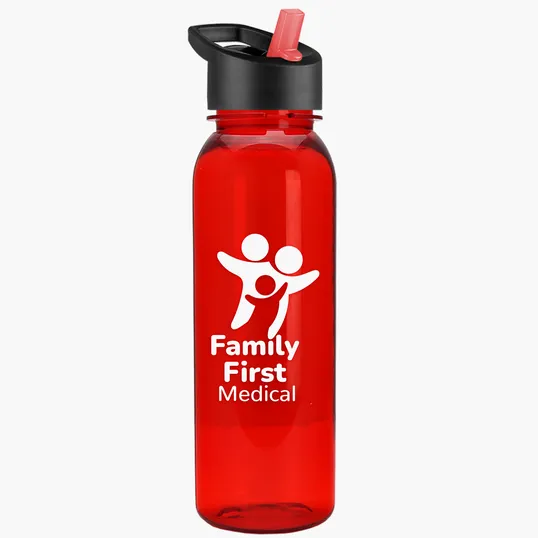 Garyline® Flat-Sided Tritan® Bottle with Flip-Straw Lid, 24 oz. — view 40