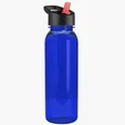 Garyline® Flat-Sided Tritan® Bottle with Flip-Straw Lid, 24 oz. — view 2