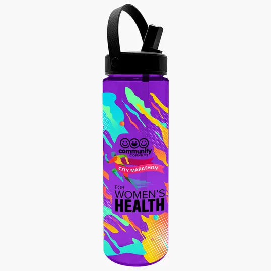 Garyline® Freedom Tritan® Bottle with Flip-Straw, Swivel-Handle Lid, 28 oz. — view 33