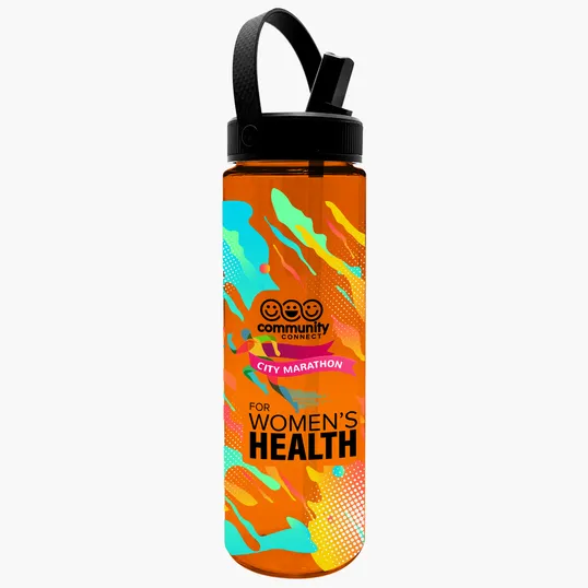 Garyline® Freedom Tritan® Bottle with Flip-Straw, Swivel-Handle Lid, 28 oz. — view 25