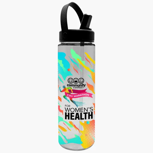 Garyline® Freedom Tritan® Bottle with Flip-Straw, Swivel-Handle Lid, 28 oz. — view 10