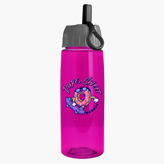 Garyline® Flair Tritan® Bottle with Ring-Straw Lid, 26 oz. — view 60