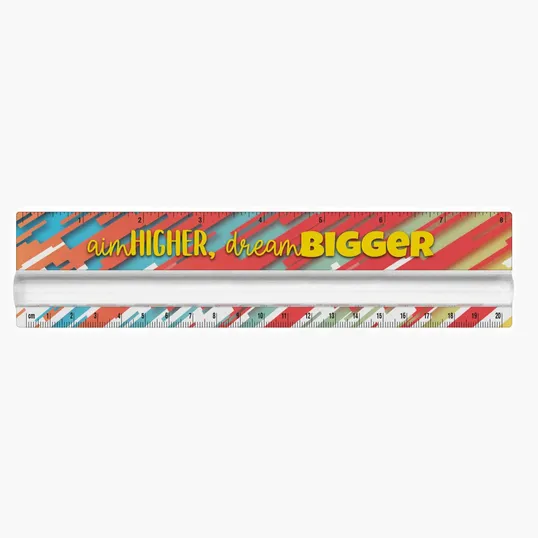 8" Magnifying Ruler with Inch and Metric Scales — view 2