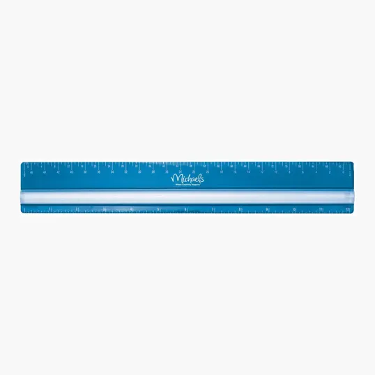 12" Clear Magnifying Ruler with Inch and Metric Scales