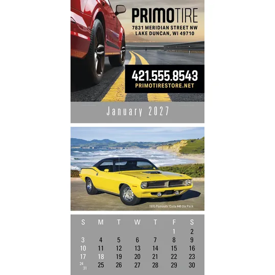 Triumph® Calendars Press-N-Stick Cruisin' Cars Calendar, 13-Month — view 4