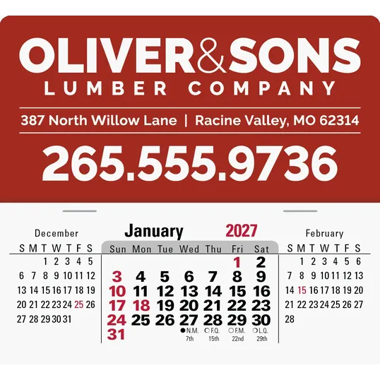 Triumph® Calendars Press-N-Stick XL Header with 3-Month Horizontal Calendar — view 3