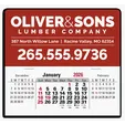 Triumph® Calendars Press-N-Stick XL Header with 3-Month Horizontal Calendar