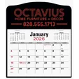 Triumph® Press-N-Stick Jumbo Header Calendar, 3-Month