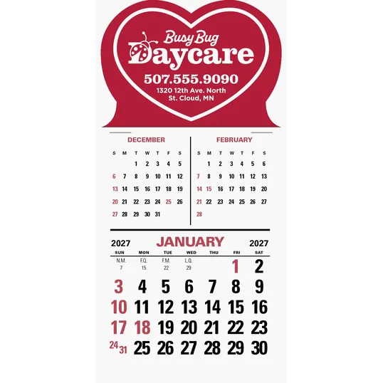Triumph® Press-N-Stick 3-Month Vertical Calendar — view 3